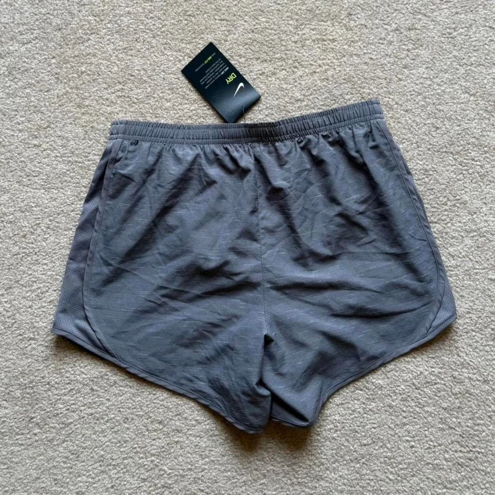 NWT Nike Dri-Fit Running Shorts Grey Drawstring Waist Youth XL Activewear Gym‎